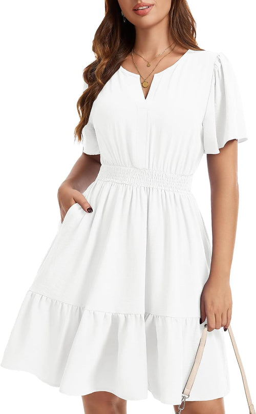Chic Summer Midi Dress with Pockets