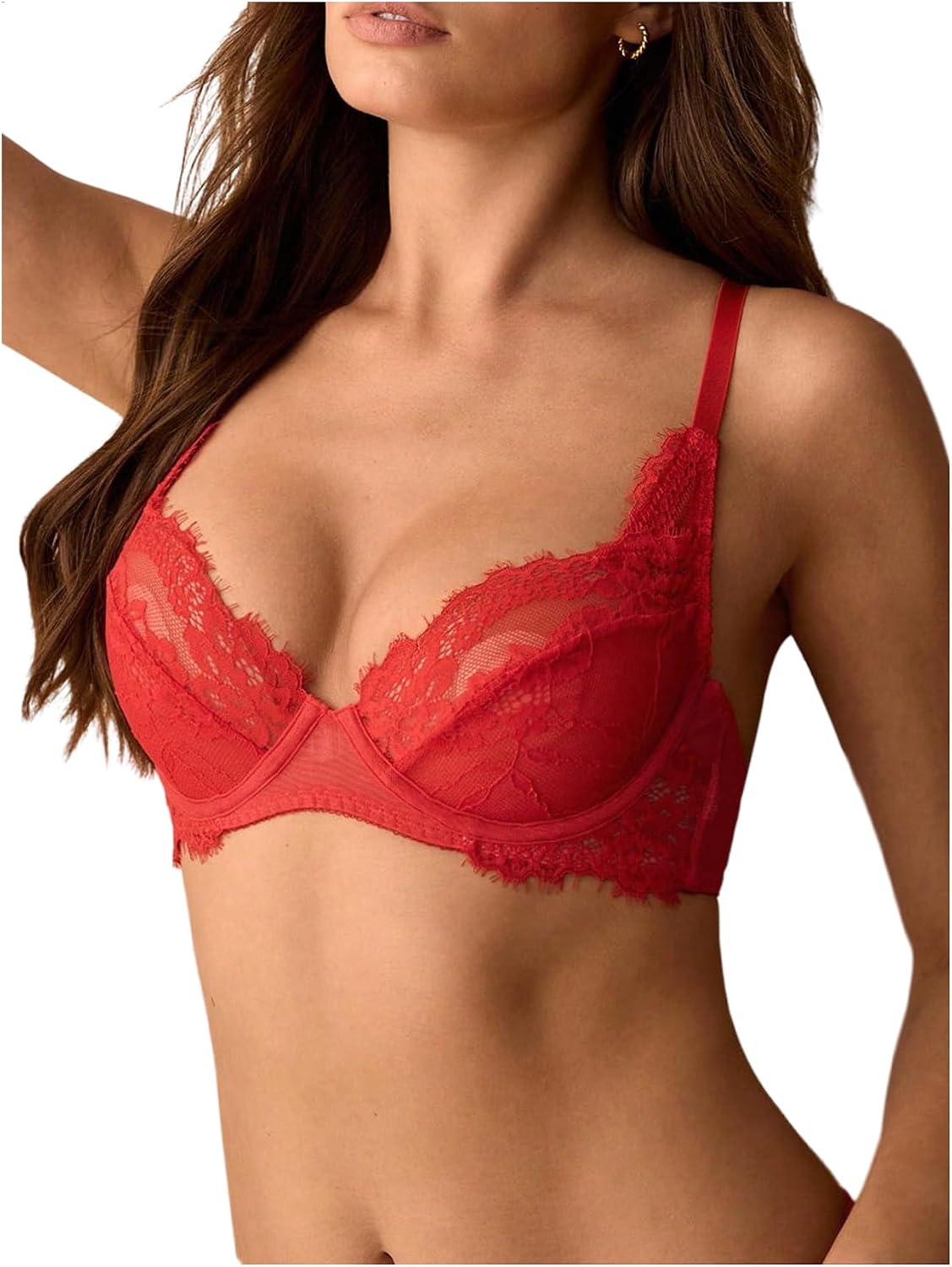 Elegant Lace Underwire Push-Up Bra