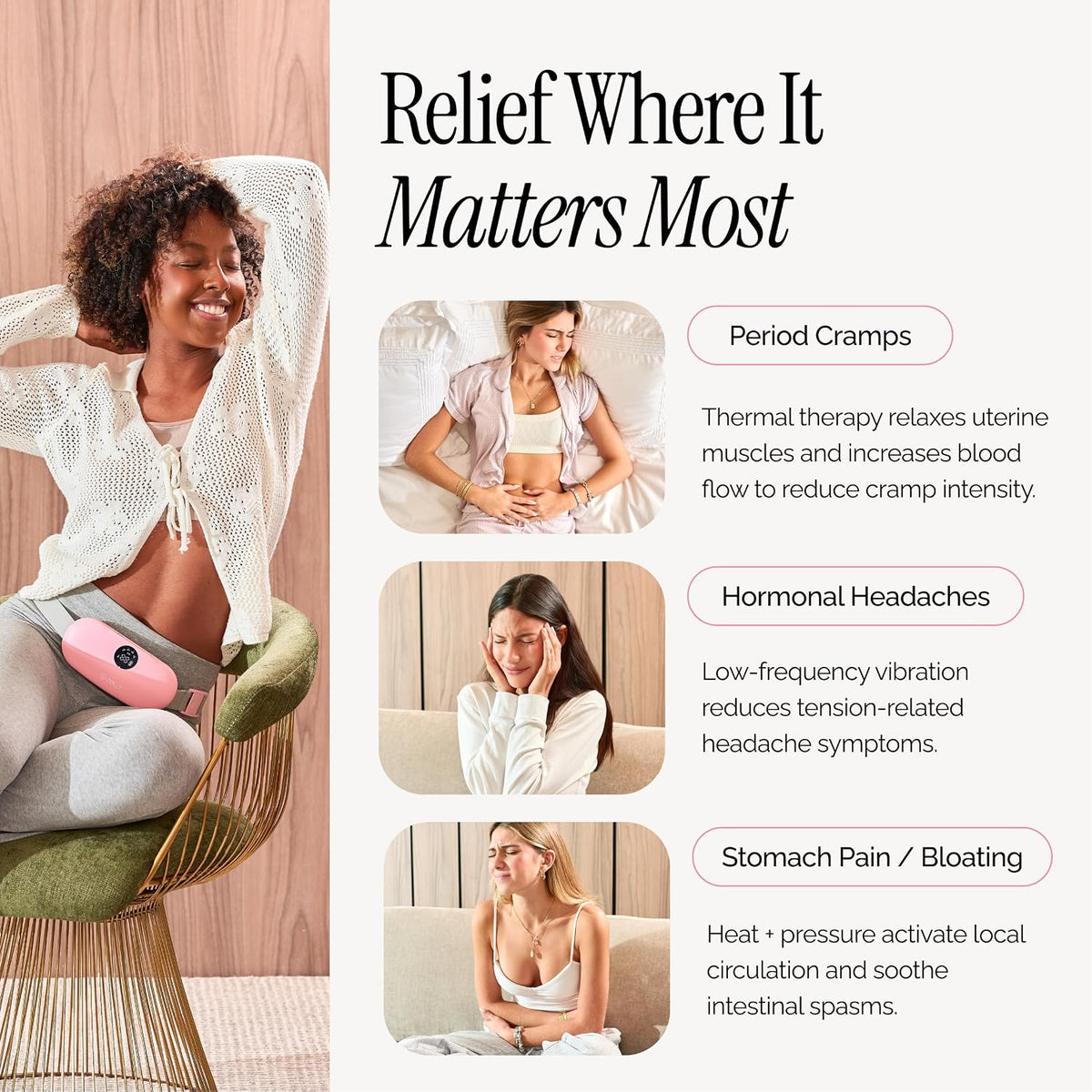 Portable Heating Pad for Period Relief