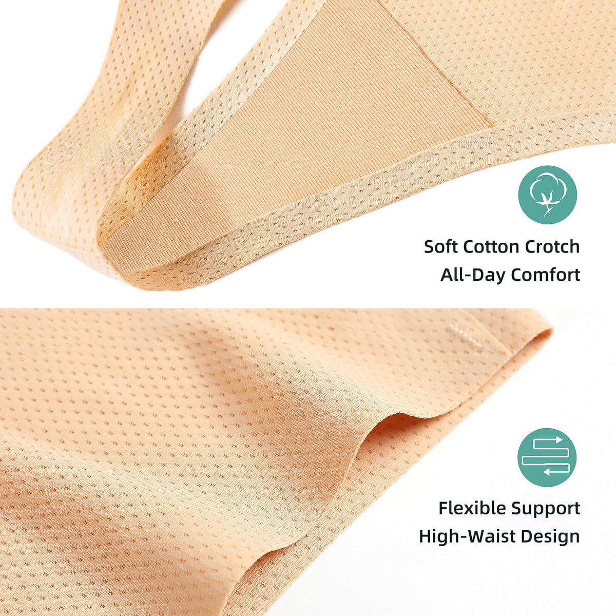 Seamless High-Waisted Thong Underwear